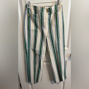 Tory Burch Awning stripe Pants.  Size 2.